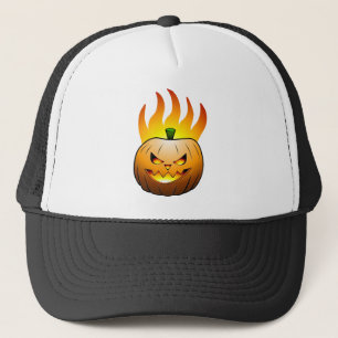 Boné Fiery Halloween Pumpkin Face