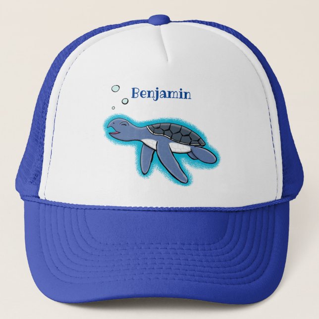 Boné Figura de desenho animado de tartaruga-do-mar (Frente)