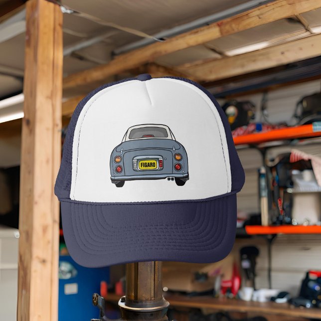Boné Figuras Lapis Cinza Figaro Car Trucker Hat (Perfect trucker hat for the Lapis Grey Figaro Driver. Add your name or initials)
