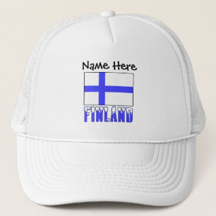 Boné Finlândia e Finlândia Bandeira Personalizada Hat d