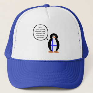 Boné Finlândia Falando Sra. Pinguim Personalizado