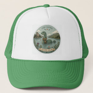 Boné Fique Curioso Aconchegante Críptido Nessie Monstro