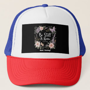 Boné Fique quieto e saiba amar a Design cristã de fé