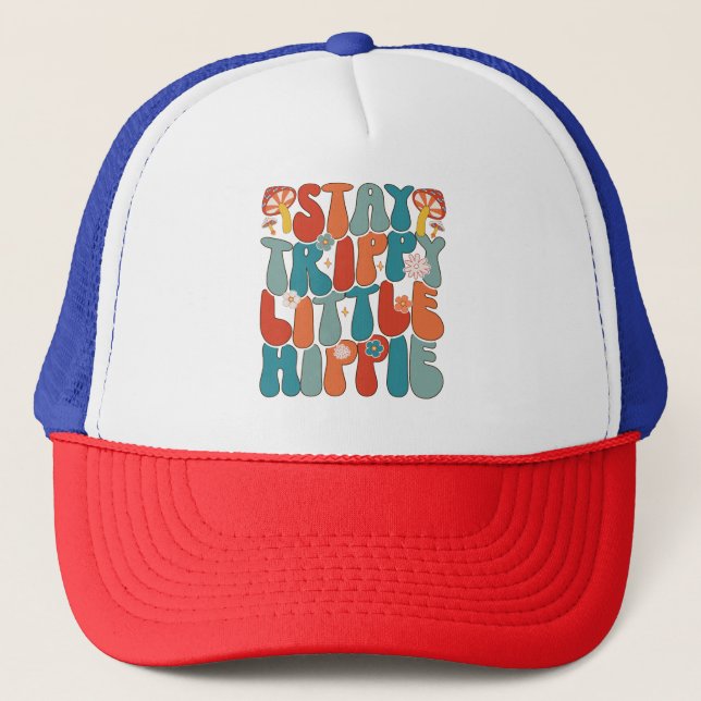 Boné Fique Trippy Hippie: Tipografia Motivacional (Frente)