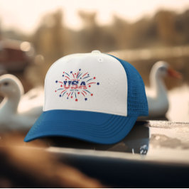 Boné Fireworks USA Patriótico Red White Blue