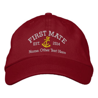 Boné First Mate With Anchor Personalized