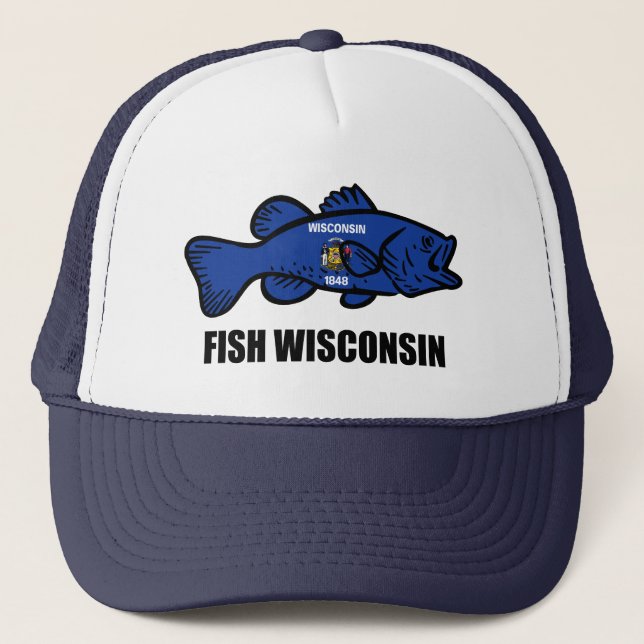 Boné Fish Wisconsin Flag (Frente)