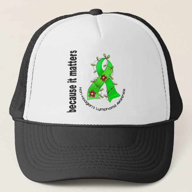 Boné Fita 3 da flor do linfoma Non-Hodgkin (Frente)