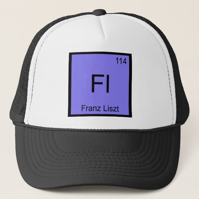 Boné Fl - Franz Liszt Símbolo de Elemento Químico Compo (Frente)