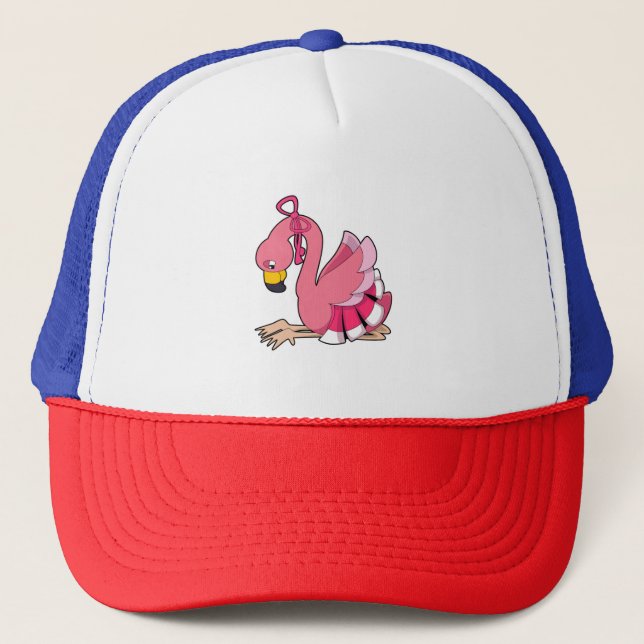 Boné Flamingo com Faixa de Opções (Frente)