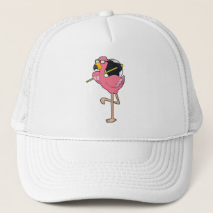 Boné Flamingo com guarda-chuva