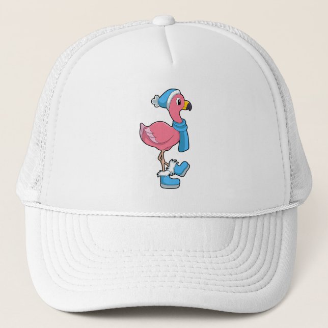 Boné Flamingo com Scarf & Hat (Frente)