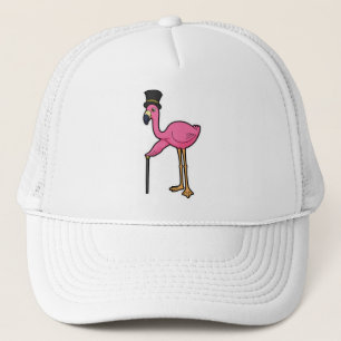 Boné Flamingo como Grove com Chapéu e Cana