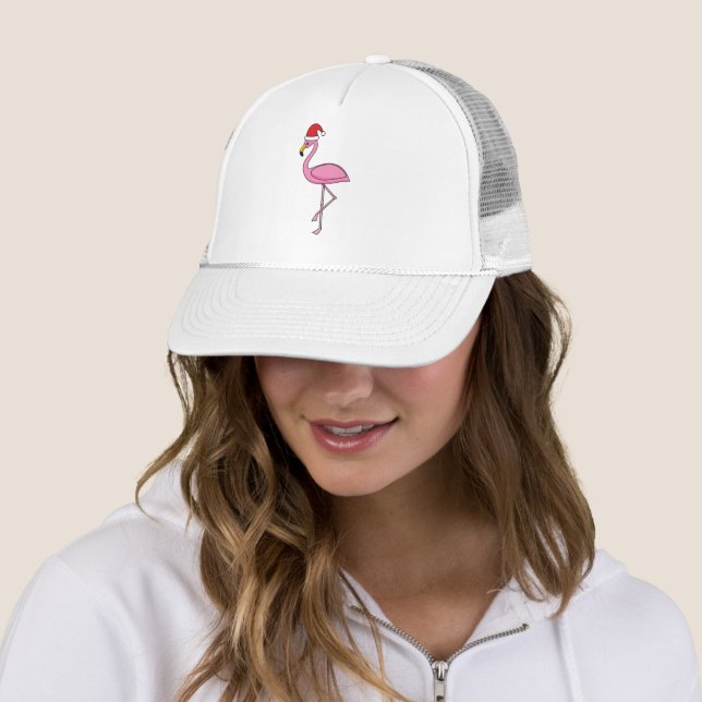 Boné Flamingo de Natal com Santa Hat (In Situ)
