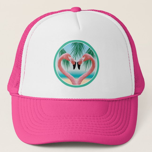 Boné Flamingo Love (Namorados Tropical) (Frente)