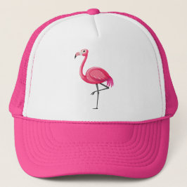 Boné Flamingo Rosa em Estilo Cartoon