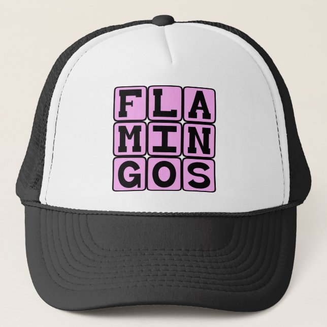 Boné Flamingos, Pássaro Rosa (Frente)