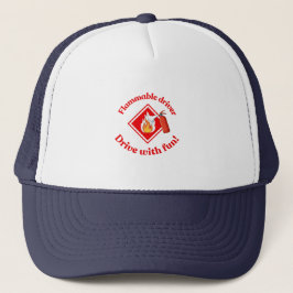 Boné Flammable Driver Trucker Gift | Funny ADR Hazmat