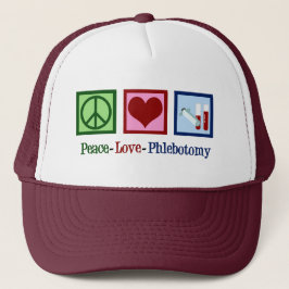Boné Flebotomista de Paz e Amor Flebotomista