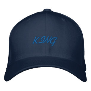 Boné Flexfit Lã Cor Azul-Marinho Rei Texto