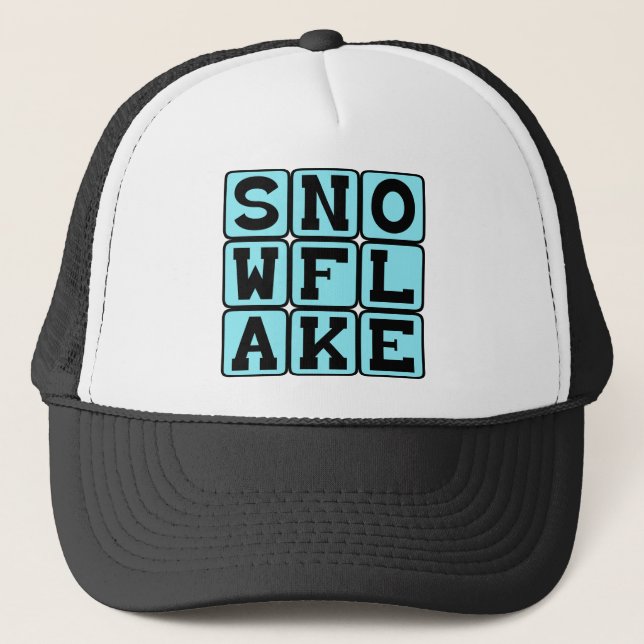 Boné Floco de neve, Floco de neve único (Frente)