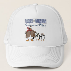 Boné Flocos de neve aquecem-me Camisetas de Natal e pre