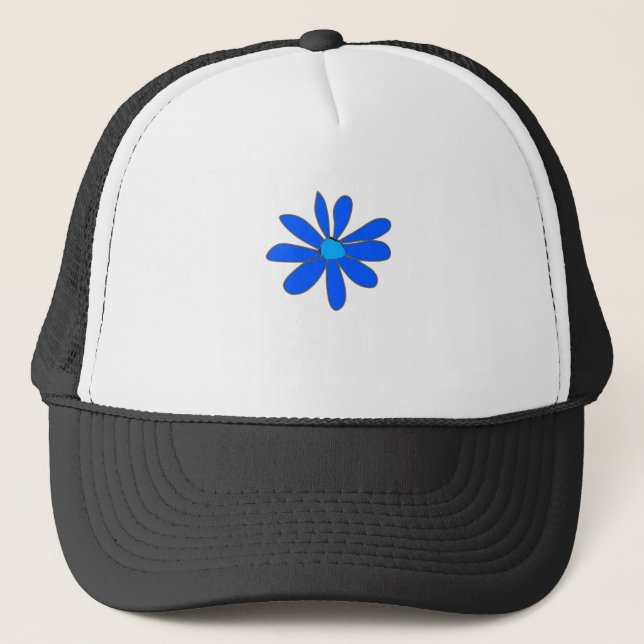 Boné Flor azul-branca (Frente)