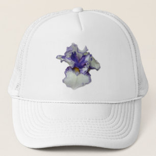 Boné Flor azul e branca da íris farpada