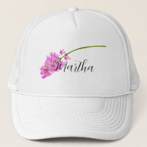 Flor de Água Rosa com o nome Trucker Hat