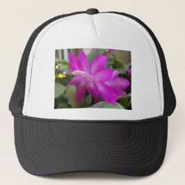 Boné Flor de cacto de Natal rosa