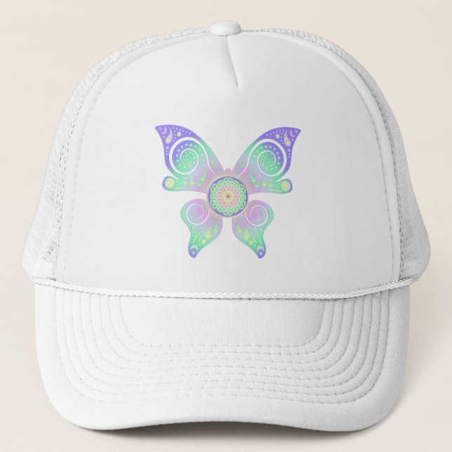 Boné Flor de Vida / Blume des Lebens - borboleta (Frente)