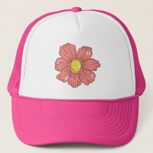 Boné Flor vermelha