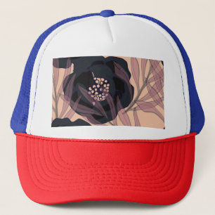 Boné Floral abstrato elegância, fundo artístico.