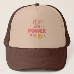 Boné Floral de Poder para Meninas - Força Feminina