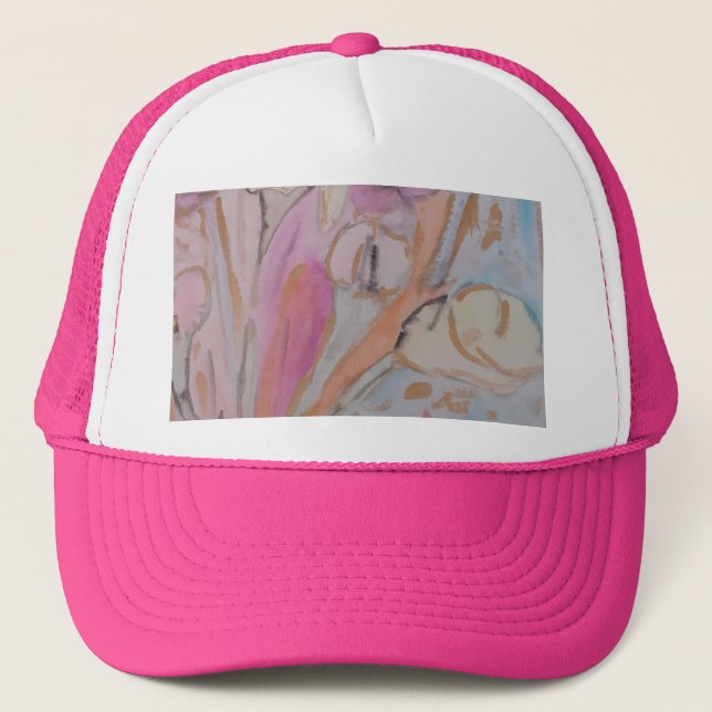 Boné Floral Pastel Abstrato (Frente)