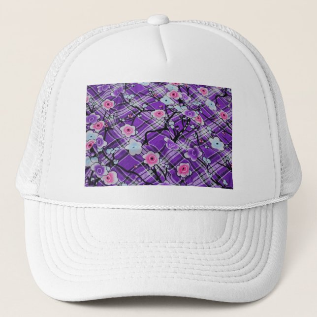 Boné Floral roxo (Frente)
