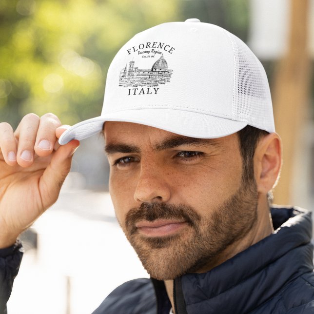Boné Florence Italy Tuscany Region Vintage Landscape (Criador carregado)