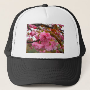 Boné Flores da flor de cerejeira do rosa quente