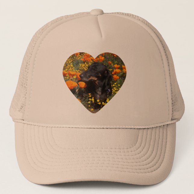 Boné Flores Dachshund (Frente)