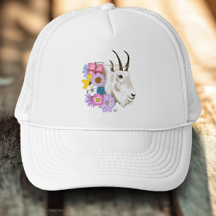 Boné Flores De Cabra Branca