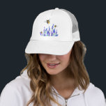 Boné Flores de primavera e Abelhas Flores - Desenho<br><div class="desc">Lindos Flores de primavera e Abelhas Voando - Desenhando a natureza doce Abelha de mel - Escolha / adicione seu texto / cor favorito - Faça seu presente exclusivo - Redimensione e mova-se ou remova e adicione elementos com a ferramenta de personalização! - Desenho e Design por MIGNED. Você também...</div>