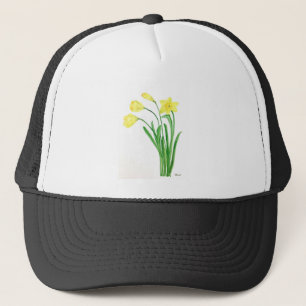 Boné Flores de primavera floral amarelas daffodils