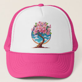 Boné Flores de Sakura florescem