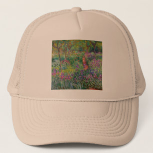 Boné flores monet vintage o-jardim-de-íris-em-giverny