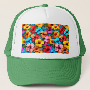 Boné Flores Multicoloridas Florais Padrão-36355