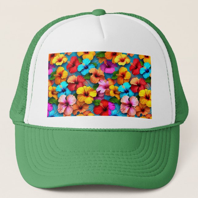 Boné Flores Multicoloridas Florais Padrão-36355 (Frente)