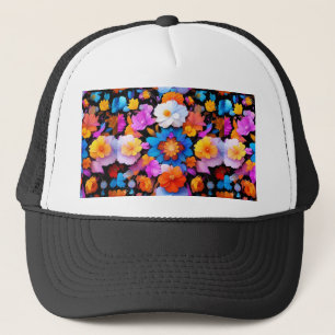 Boné Flores Multicoloridas Padrão-68577