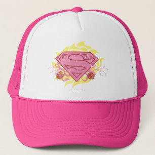 Boné Flores Rosa Supergirl