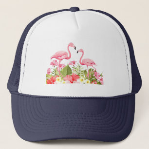 Boné Flores Tropicais E Flamingos-32146