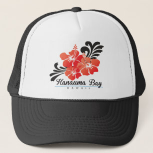 Boné Flores vermelhas do hibiscus de Havaí